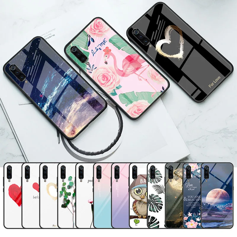Градиентный чехол из закаленного стекла для телефона xiaomi Redmi Note 7 6 5 Pro Plus Mi9 8 A2 Lite A1