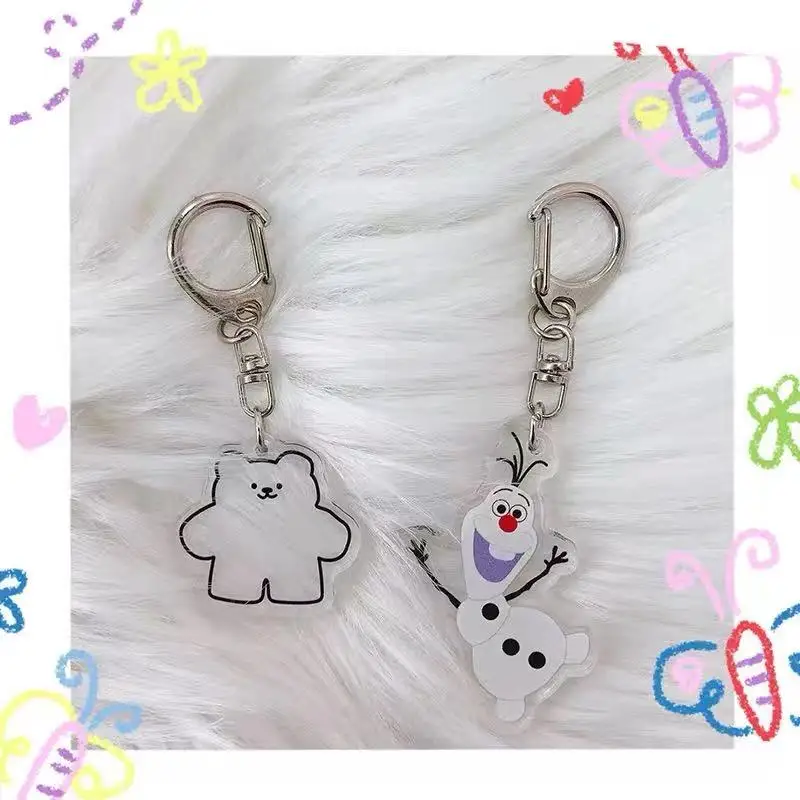 В Корейском стиле Модные женские туфли сумка кулон Милые снеговика медведь