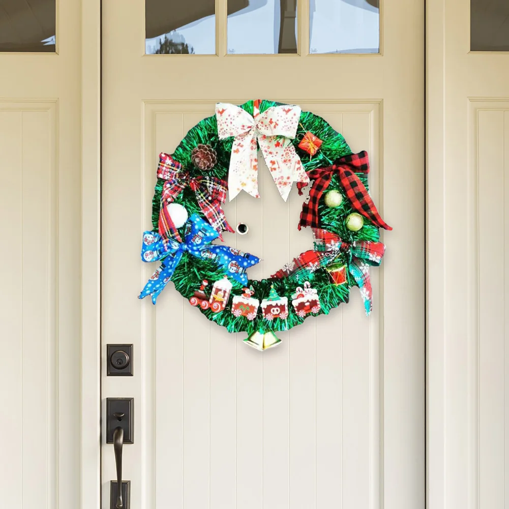 

Exquisite Christmas Garland Wall Hanging Wreath Decorative Ornament Fireplace Windows Decoration Home Supplies