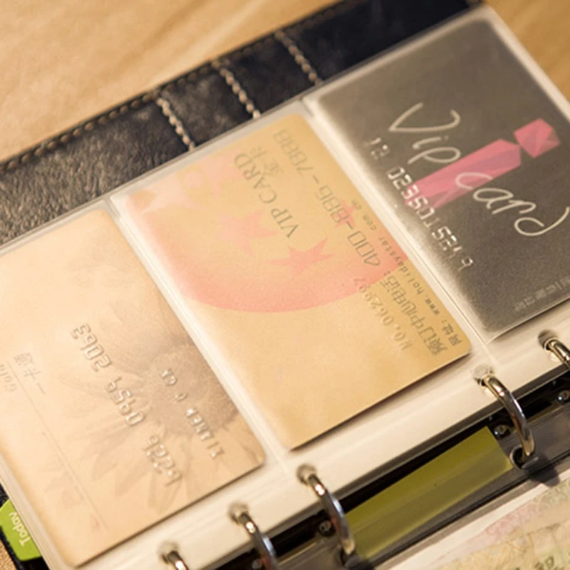 Прозрачная сумка для хранения визиток из ПВХ | Канцтовары офиса и дома