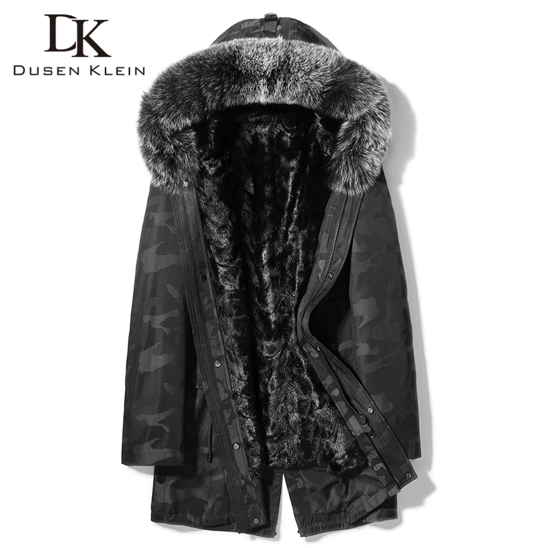 Парка DK Мужская зимняя камуфляжная с натуральным мехом норки и подкладкой в виде