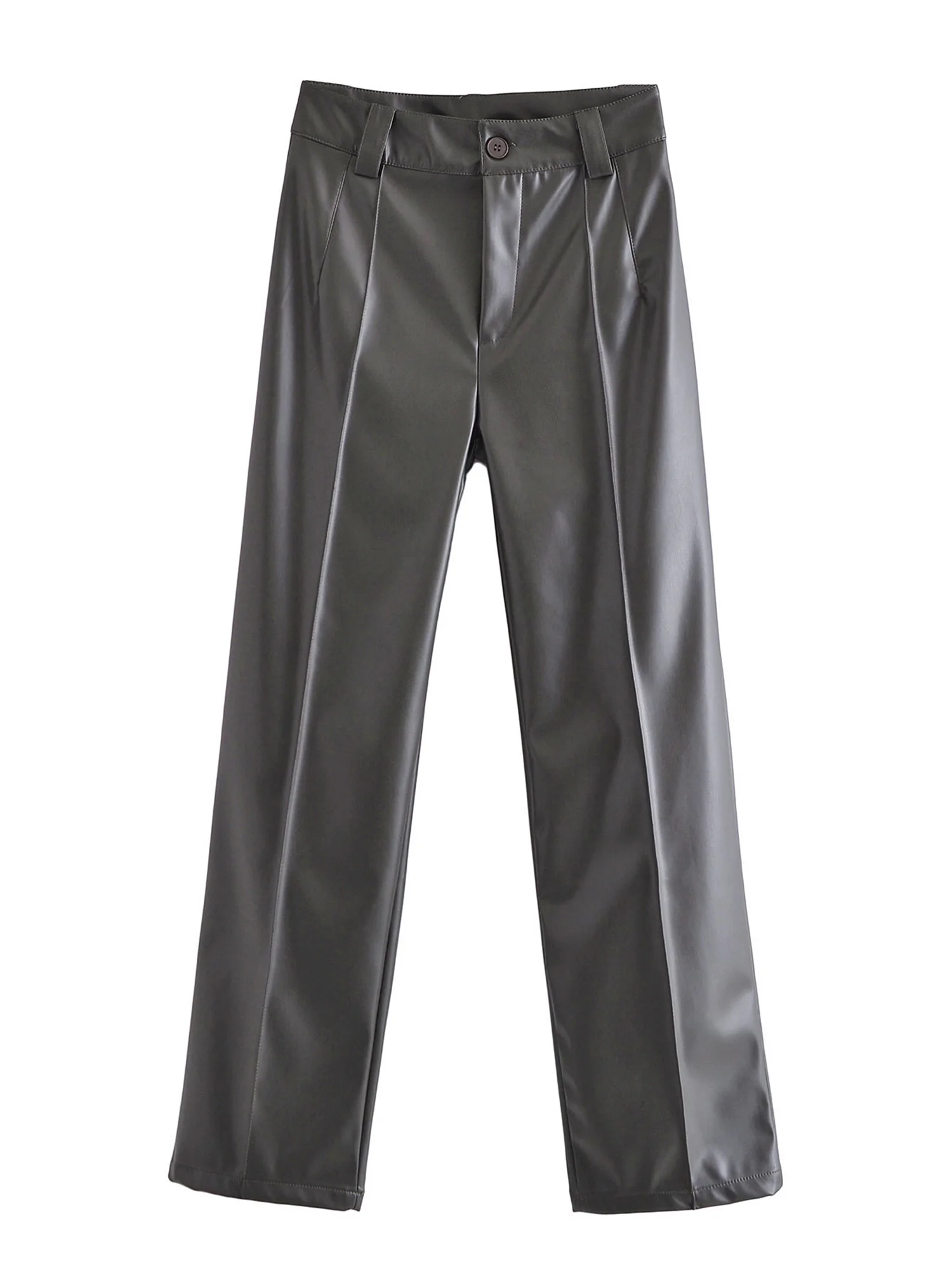 

JC·KILIG 2021 New Imitation Leather Pants W62329-1