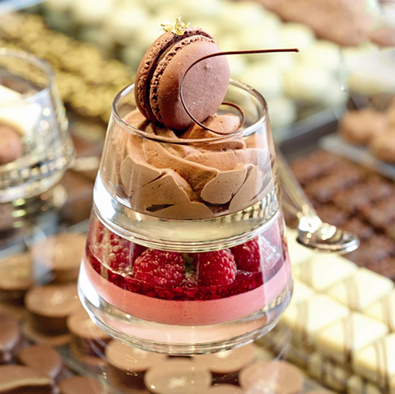 OUSSIRRRO стеклянная чашка молочный коктейль йогурт очки Пирамида чаша набор