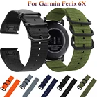 Ремешок нейлоновый для смарт-часов Garmin Fenix 6X 6X proFenix 33 HR, модный спортивный браслет для наручных часов, размер 26 мм
