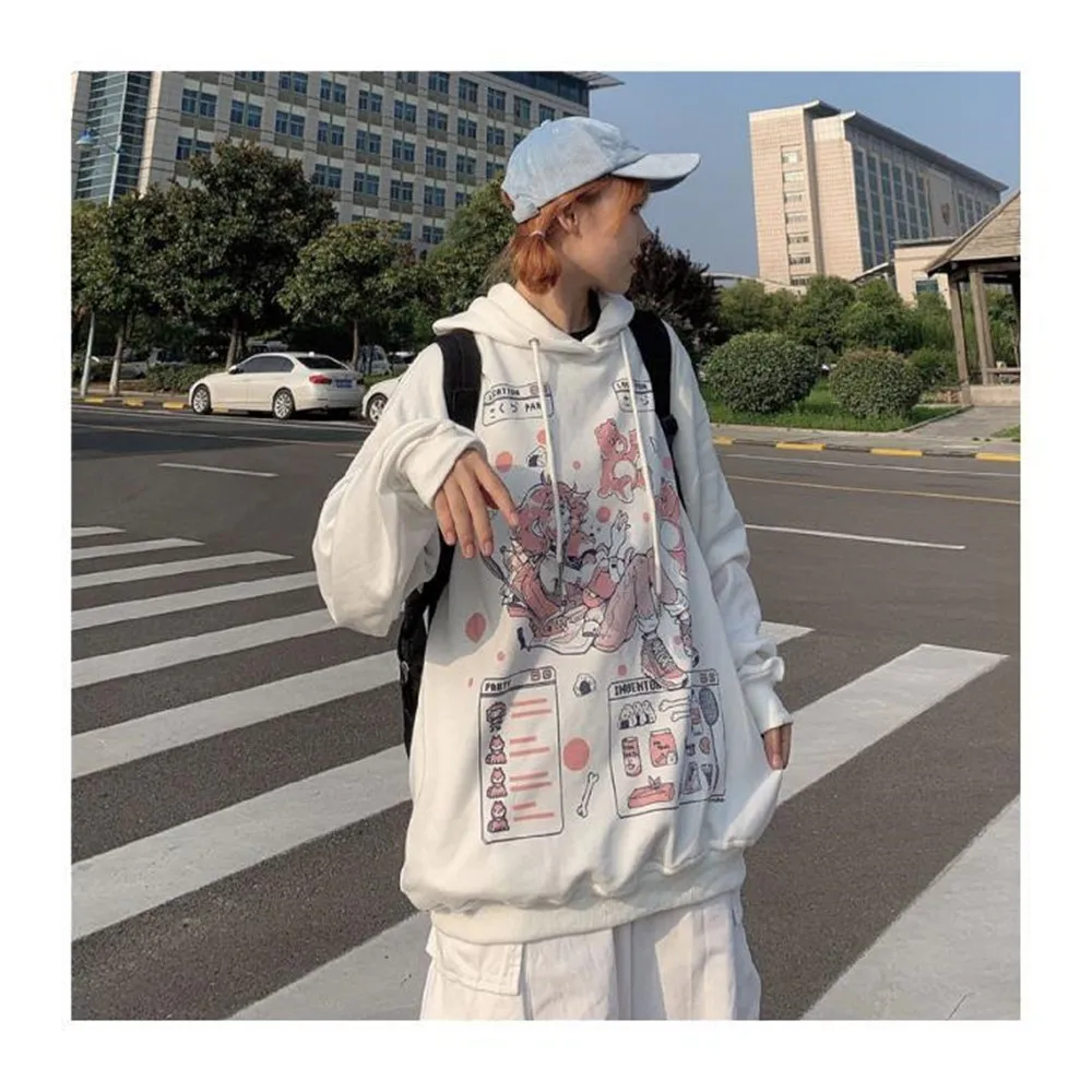 

Autumn Streetwear Fashion Women Hoodies Long Sleeves Loose Harajuku Solid Top Shirts Female Boyfriend Pullovers Sweatshirt