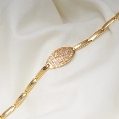 Chain length 18.5cm 24 различных стиля, браслет, звенья цепи, браслеты для женщин и мужчин, кристалл, циркон, позолота, Теннисный Браслет, модное ювелирное изделие - Окраска металла: Chain length 18.5cm