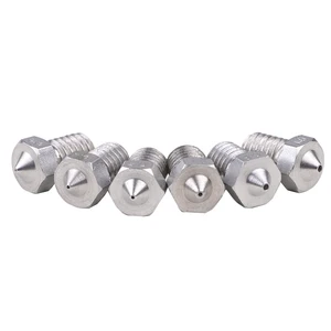 Сопло из нержавеющей стали 0,25 0,4 0,5 0,6 0,8 1,0 мм M6 для экструдера E3D V5 V6 для филамента 1,75 мм3,0 мм, детали для 3D-принтера