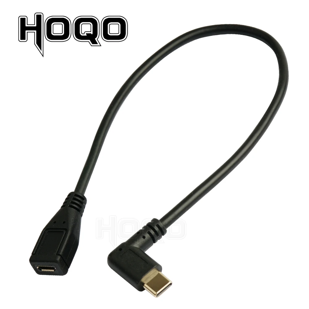 Micro Mini USB to Type c Male Elbow 3.1 C 2.0 OTG Data Adapter Converter Charging Cable 25cm | Компьютеры и офис