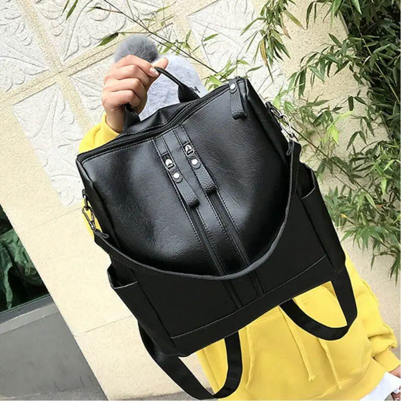 

Fashion Women Backpacks PU Leather Backpack Shoulder Bags Handle Daypack Female