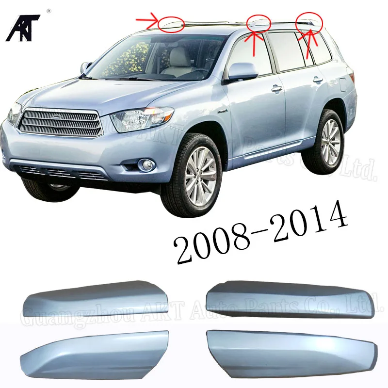 Крышка багажника для Toyota Highlander XU40 2008 2009 2010 2011 2012 2013 черный/серебристый цвет 4 шт./лот