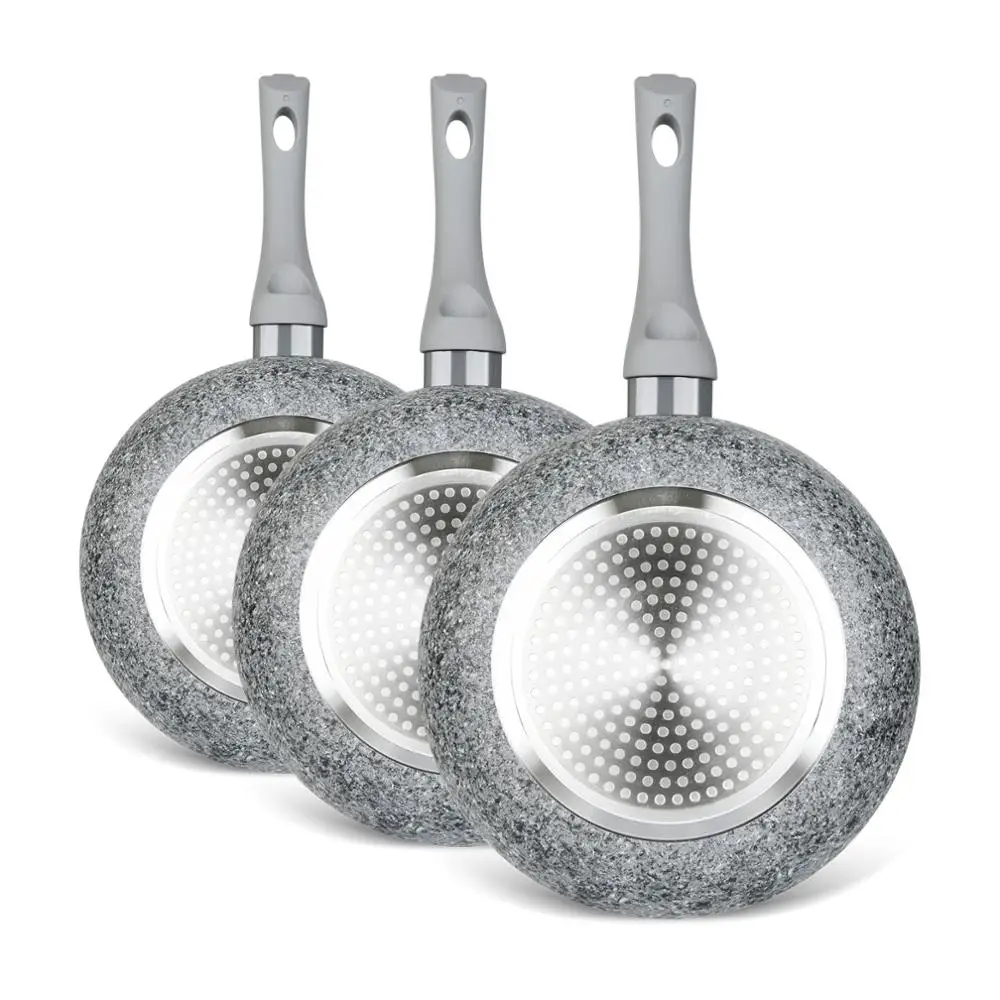 Fissman глубокая сковорода 3-слойная антипригарная с мраморным покрытием кованая