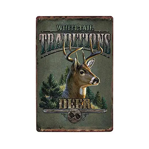 

Animal Deer Cute Theme 8x12 Inch Metal Tin Sign Poster Elk Vintage Tin Sign Deer Head Plaque Retro Bar Pub Wall Decor Study Kitc