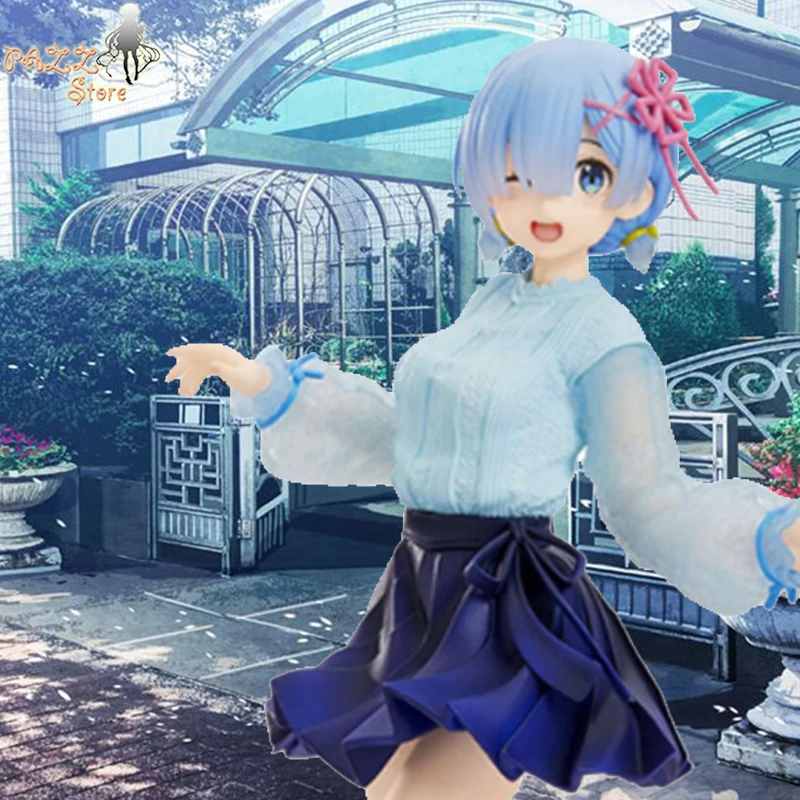 

24cm Re:Life In A Different World From Zero Rem Anime Action Figure Model Pvc Hand-Made Collection Toys Tabletop Ornaments
