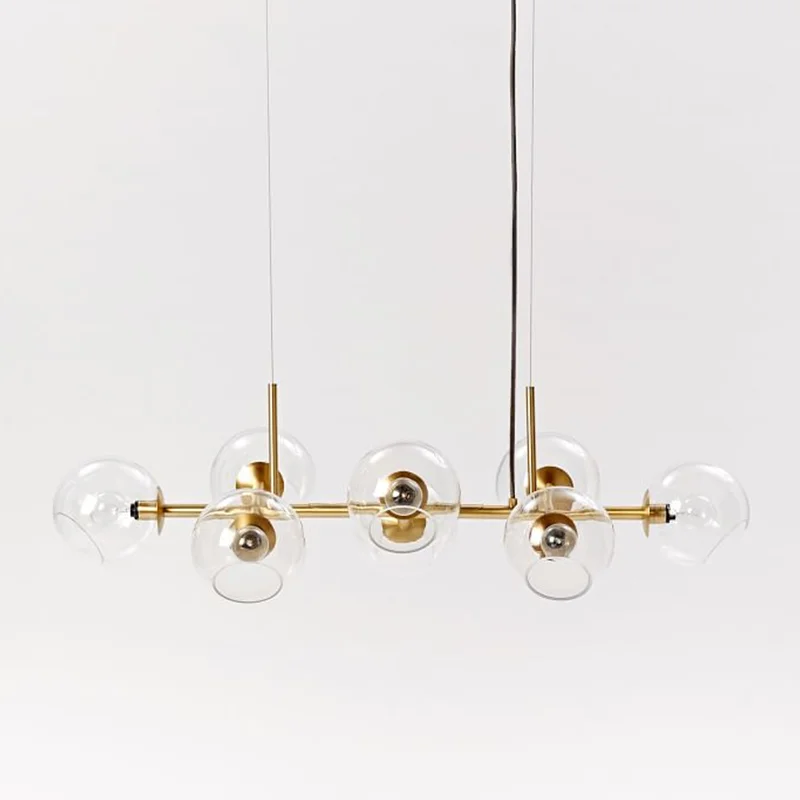 Скандинавская люстра со стеклянными шарами светодиодные светильники с