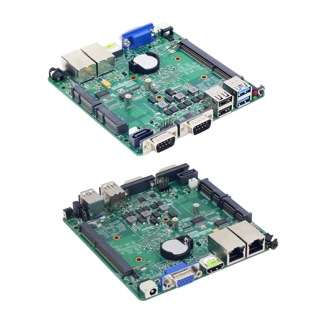 Безвентиляторный мини ПК Intel Celeron N2810 J1800 J1900 настольный SATA SSD Двойная LAN DDR3L HDMI VGA 4 *