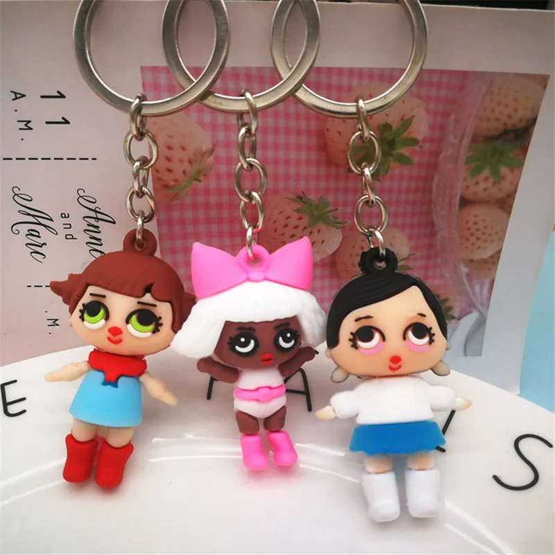 2019 new cartoon soft keychain surprise doll pendant children's bag ornaments promotional small gifts | Украшения и