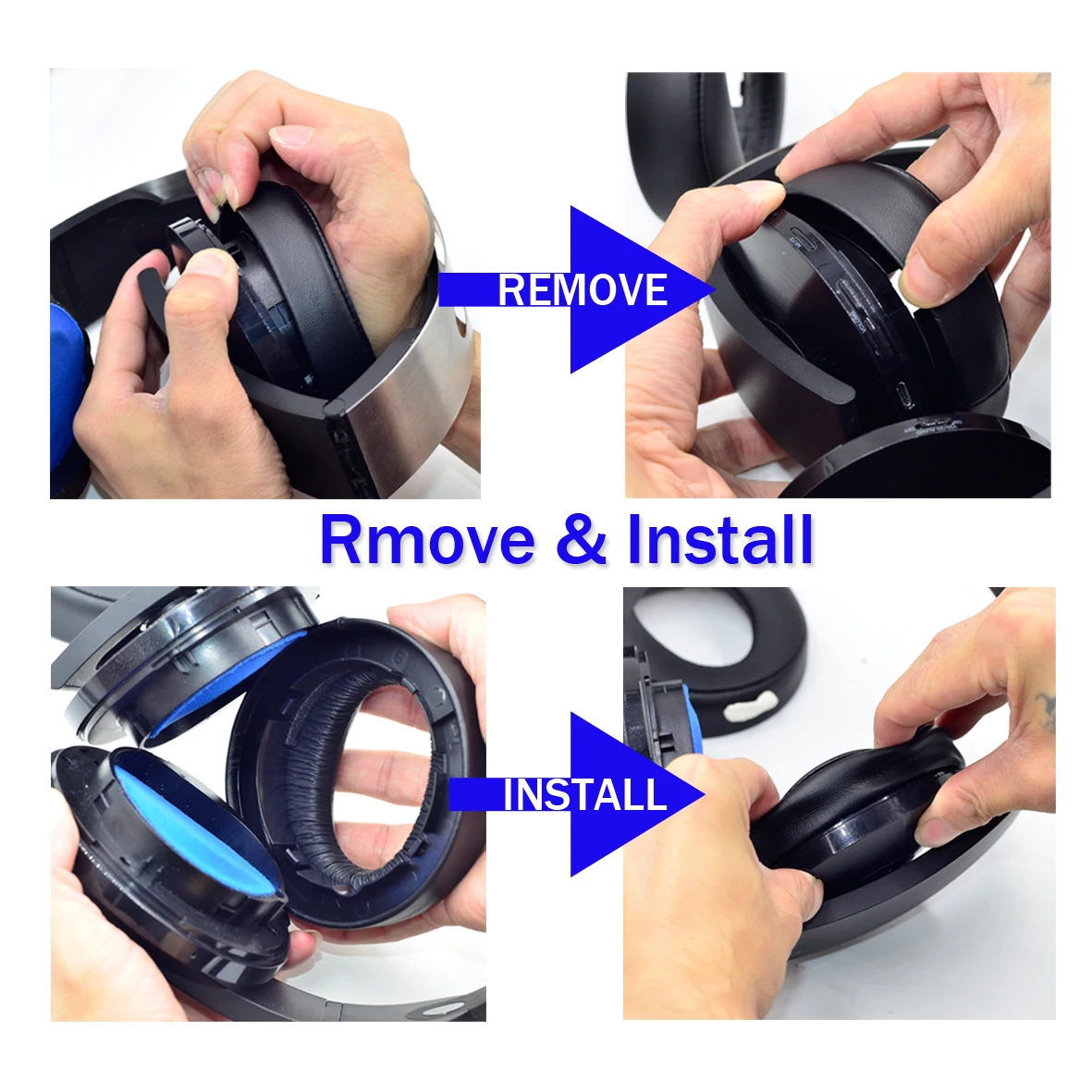 Defean Replacement cushion ear pads for SONY PlayStation PS4 Platinum Wireless Headset model:CECHYA-0090 | Электроника
