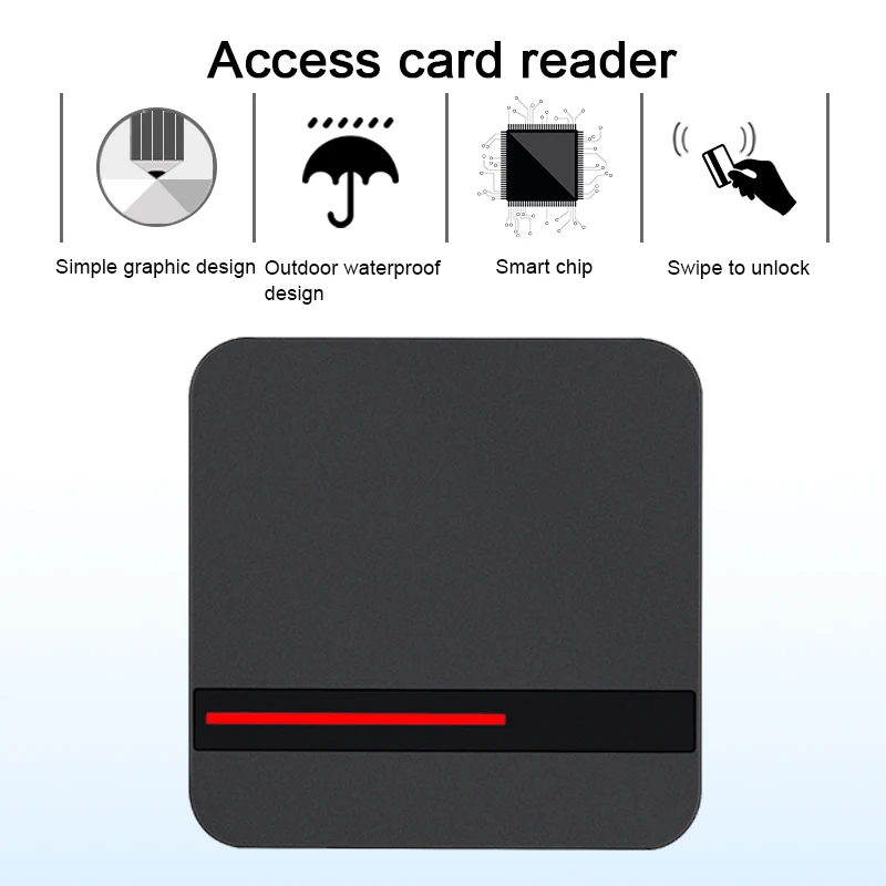 Long Range RFID Reader 125KHz/13.56MHz Smart Proximity Card Reader Access Control System IP68 Waterproof Weigand 26/34 Reader
