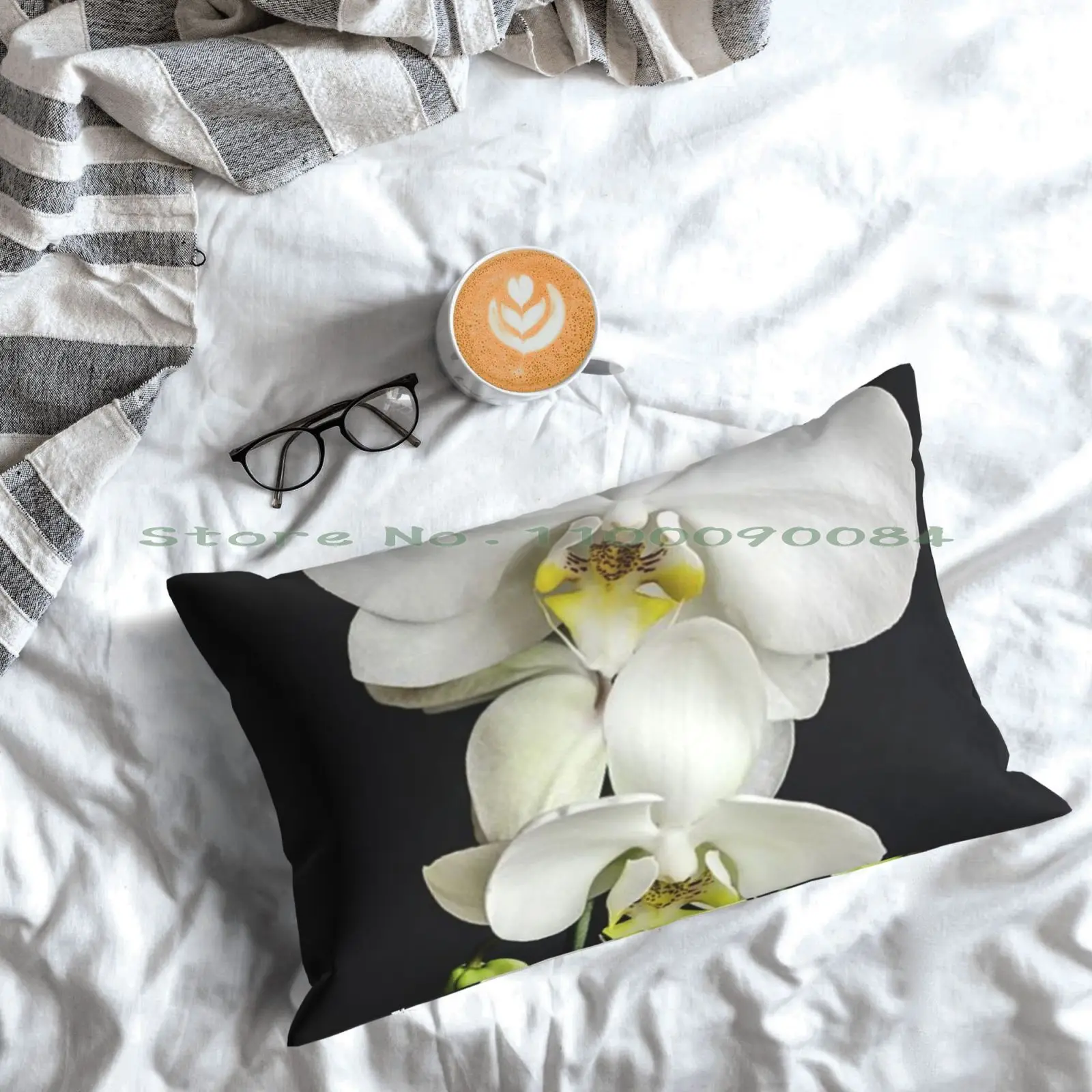 Подушка с изображением орхидеи 20x30 50*75