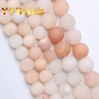 dull polished clear pink aventurine beads natural loose round charm beads for jewelry making bracelets accessories 4 6 8 10 12mm