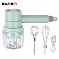 rechargeable electric milk frother foam maker garlic chopper 2 in 1 ginger chili vegetable crusher foamer high speed drink mixer