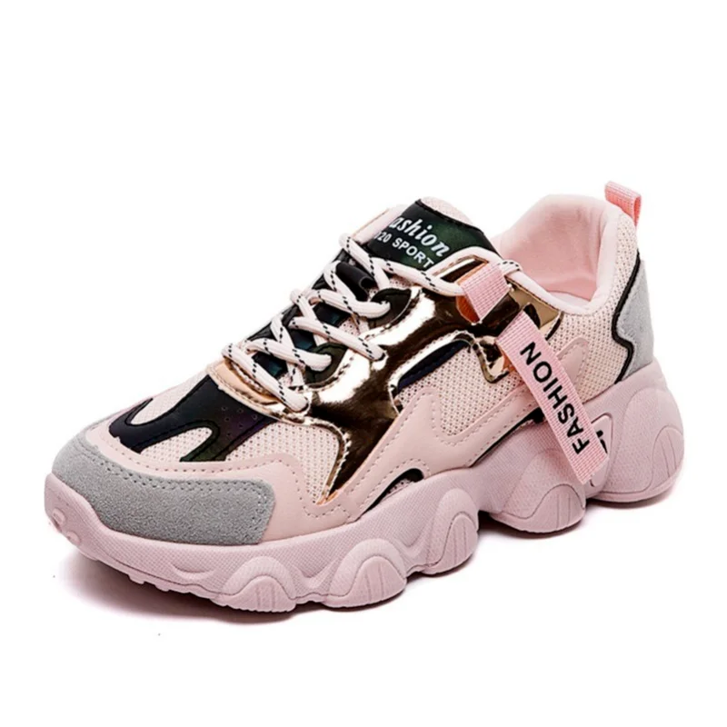 

New Daddy Shoes Female 2021 Spring and Summer Mesh Breathable Shoes Female Korean Version Daddy Shoes Ins Casual Women's Shoes