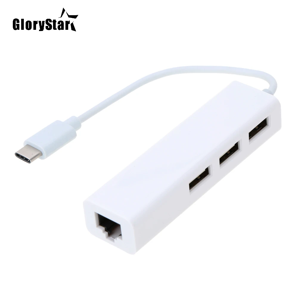 Концентратор USB 3 1 Type C на порта 2 0 сетевой LAN-порт RJ45 зарядный адаптер для