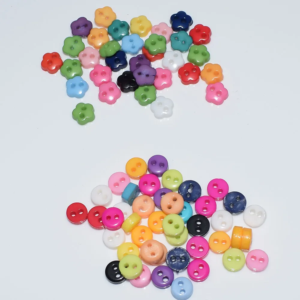 1000 шт полимерные пуговицы с коробкой яркие цвета Мультяшные Детские для шитья