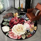 2021 последняя мода роскошный Европейский стиль ретро цвет 3D большой цветок гостиная спальня круглый коврик