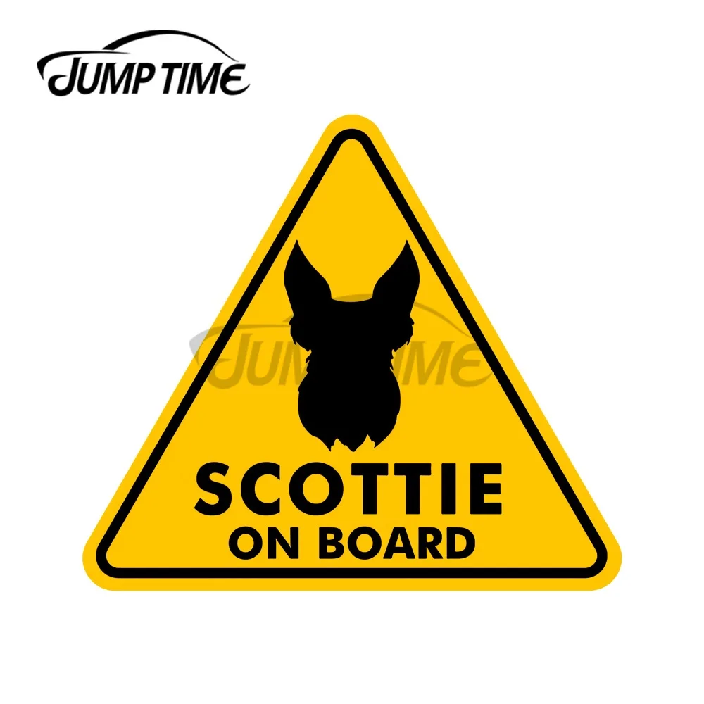 

JumpTime 13 x 11.5cm For Scottie on Board Car Stickers Decal Windshield Waterproof Sunscreen Decals Decoration Car Styling