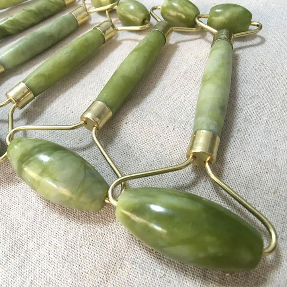 Нефритовый роликовый массажер лица для похудения подъемный инструмент с двойной