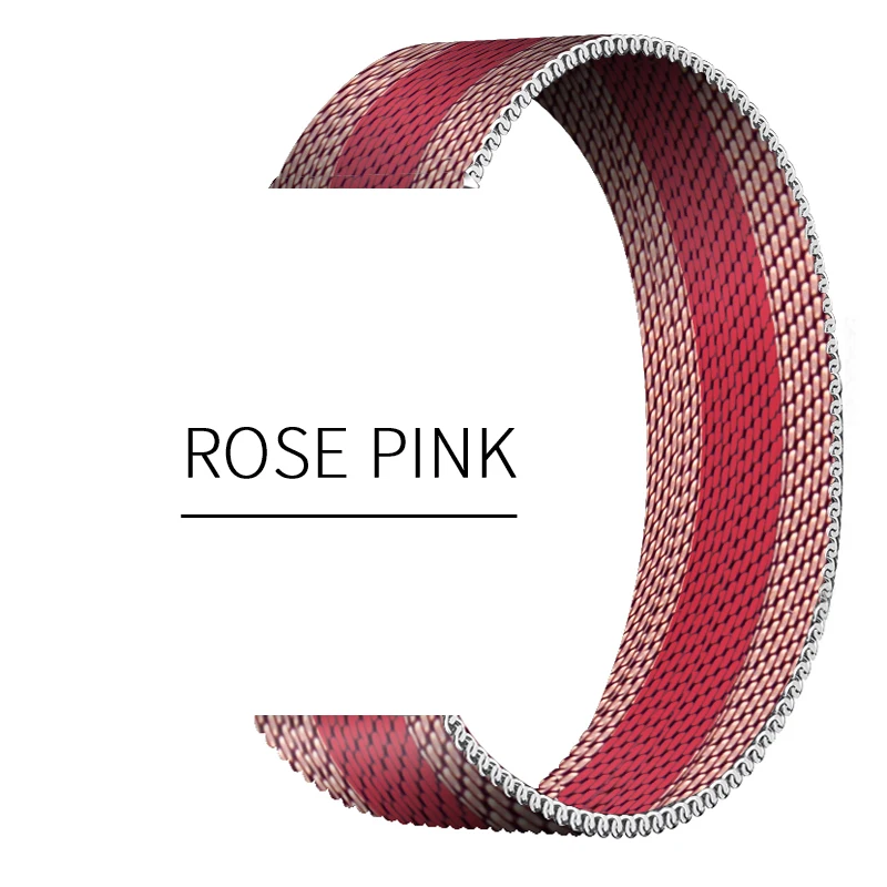 

Rose Pink/Red Milanese Loop Band 40mm For iwatch bandSE 6 5 444mm Women' s Bracelet Girl Wristband for apple watch strap 38 42mm