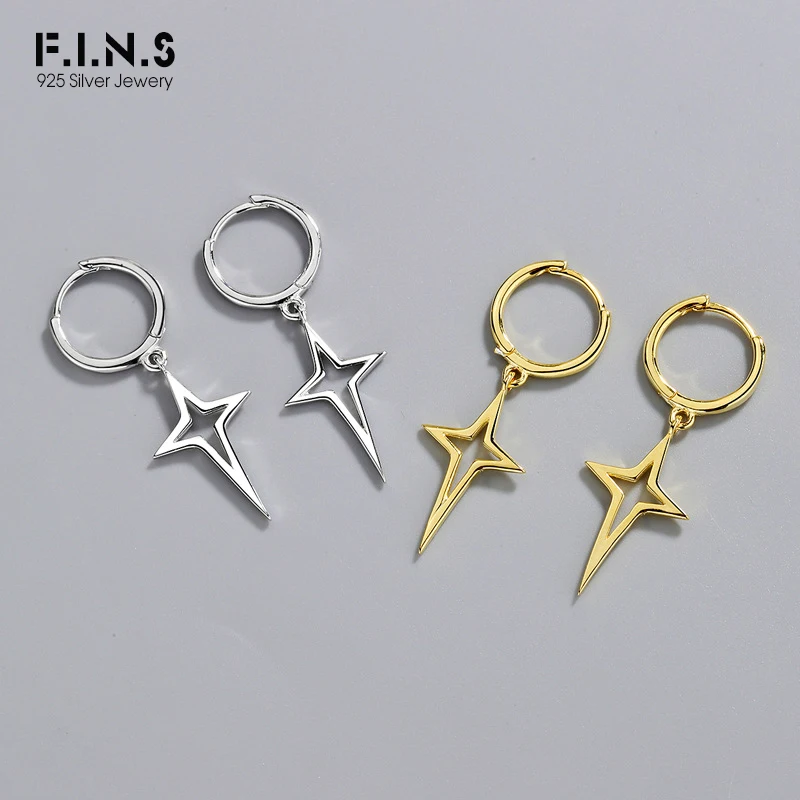 Серьги женские и мужские из серебра 100% пробы с минималистичной геометрической