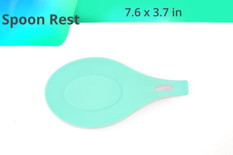 Spoon Rest Силиконовая кухонная утварь-деревянные ручки, антипригарная не царапающаяся и термостойкая кухонная посуда кухонные инструменты - Цвет: Spoon Rest