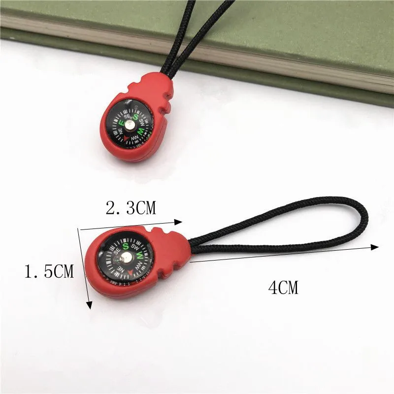 10 шт. многофункциональные аксессуары на молнии открытый Съемник с компасом