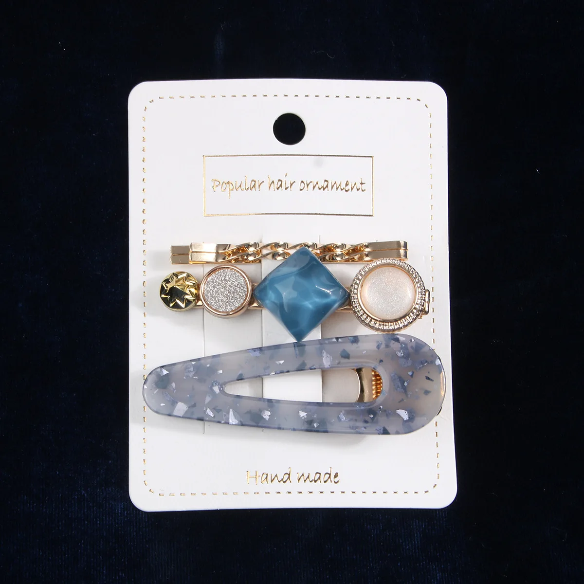 3 шт./компл. модные ювелирные изделия из золота ацетат геометрический Заколки для