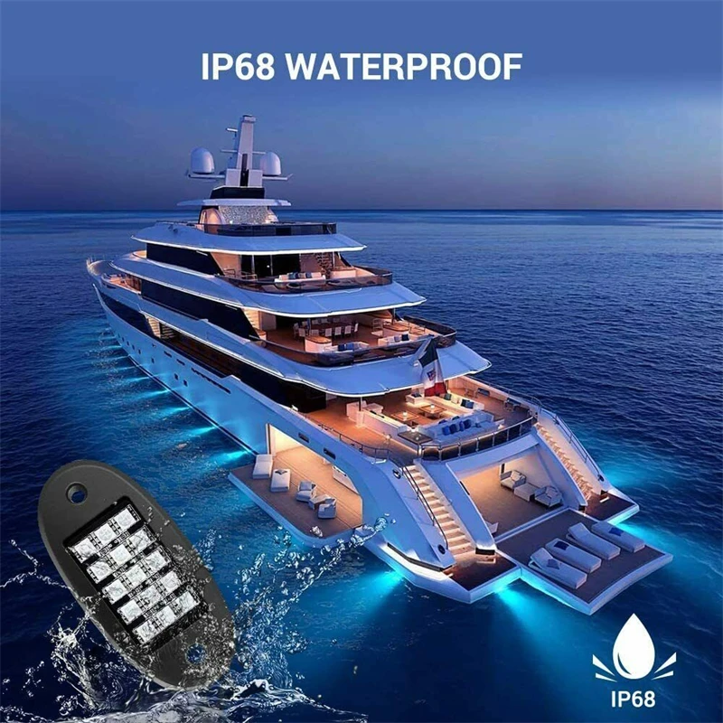 10Pcs RGB LED Rock Light Underglow Neon Kit for Jeep off-Road Truck Bluetooth APP Remote Control Car Decoration Lights | Автомобили и