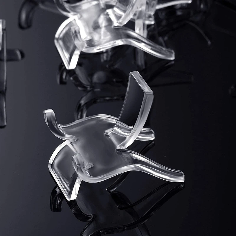 

25 Pieces Acrylic Display Holder Clear Plastic Display Easel Stands Acrylic Display Easel Holders for Rock Mineral Agate