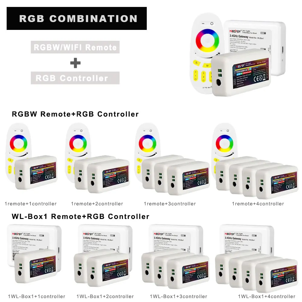 Milight Smart RF пульт дистанционного управления 2 4G контроллер светодиодной ленты/WiFi