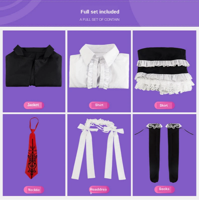 Костюм для косплея Danganronpa Dangan Ronpa Celestia Ludenberg нарядный костюм на заказ Хэллоуина