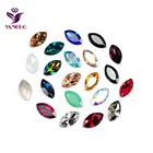 YANRUO 4227 Navette пришивные стразы большие стеклянные стразы конский глаз Необычные камни и кристаллы для украшения