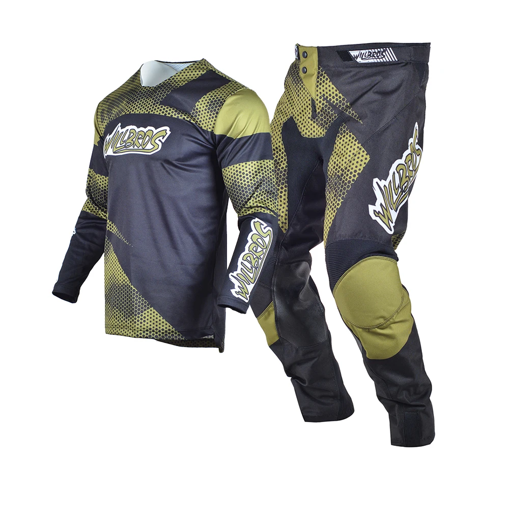 

Moto Mayhem Gear Set Motocross Racing Jersey Pants Free Shipping Motorcycle Willbros Kits Motorbike Offroad Grey Suit Men
