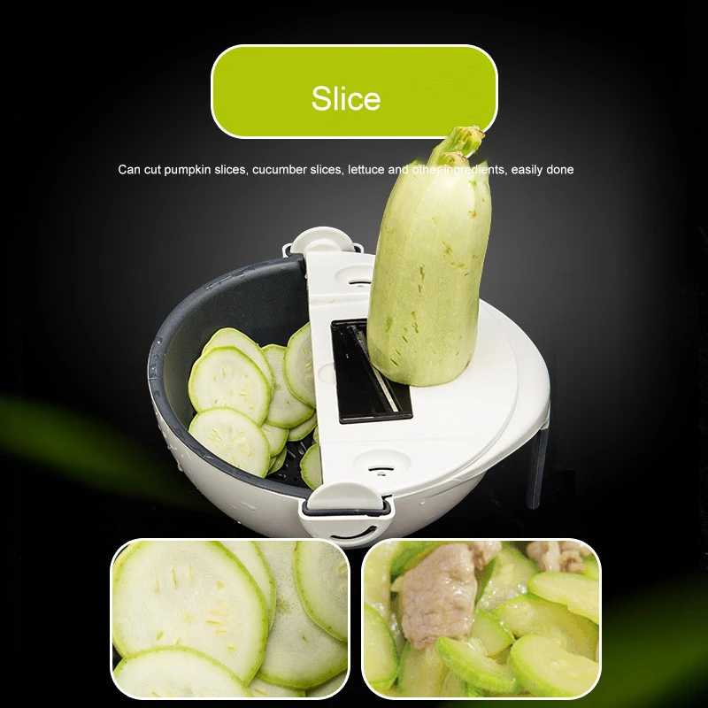 Многофункциональный овощерезка 9 в 1 Терка ручная редиска картофеля ломтик