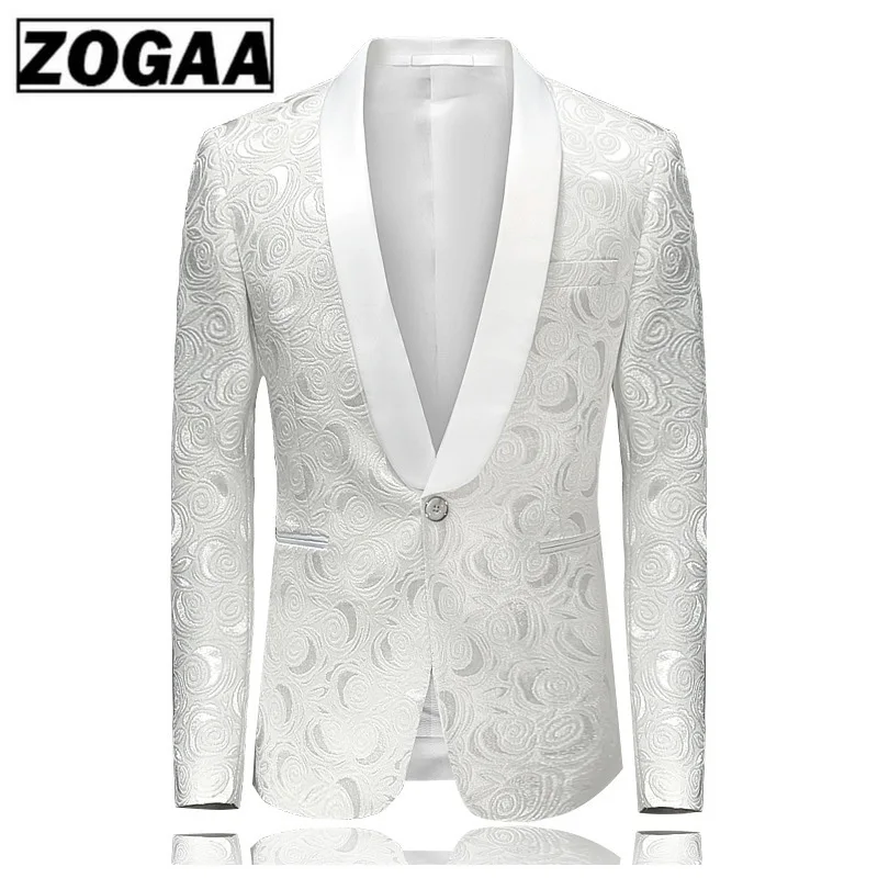 Мужская хипстерская розовая куртка с цветочным принтом 2018 Новый приталенный