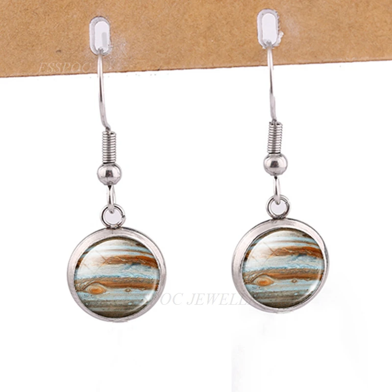 Женские серебряные серьги-подвески серьги со стеклянными кабошонами на