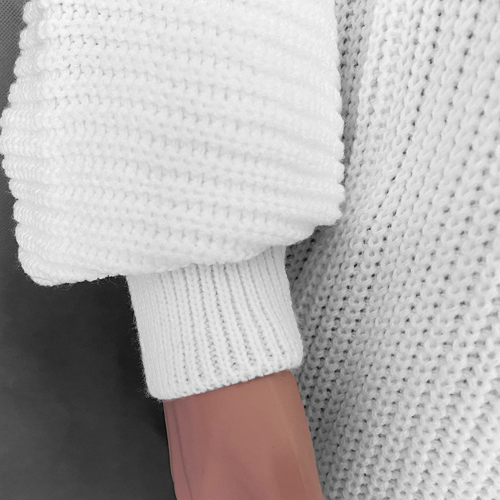 Осеннее теплое женское трикотажное платье свитер с одним плечом пышное длинным