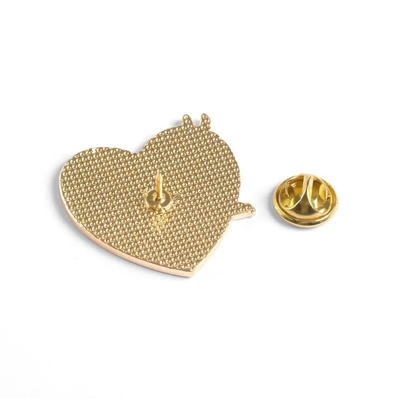 Personality Crafty Bch Enamel Pins Heart Shape Brooches Shirt Backpack Pink Scissors Button Badge Jewelry Gift for Friends | Украшения и
