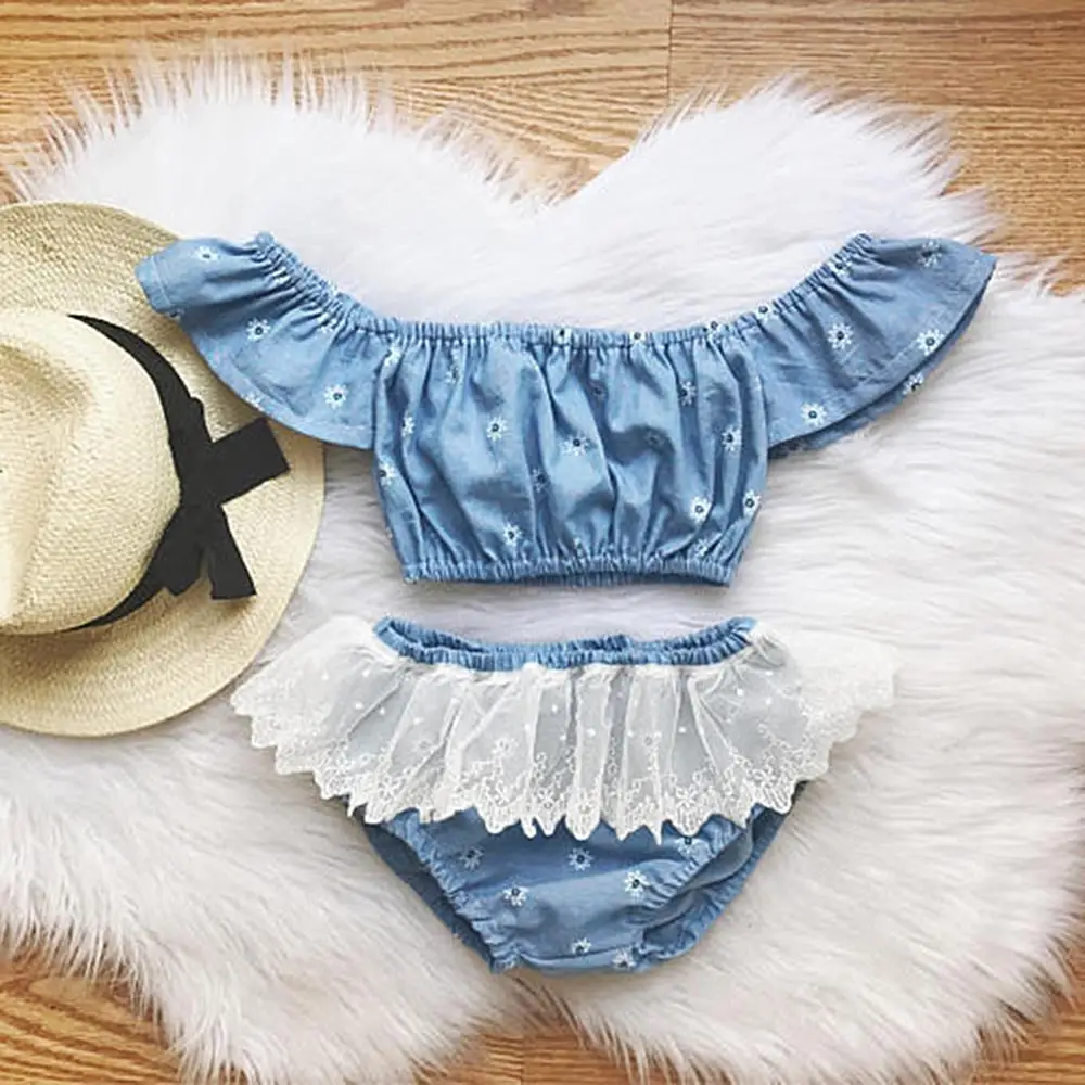 Женский джинсовый комбинезон PatPat Повседневный хлопковый с открытыми плечами и