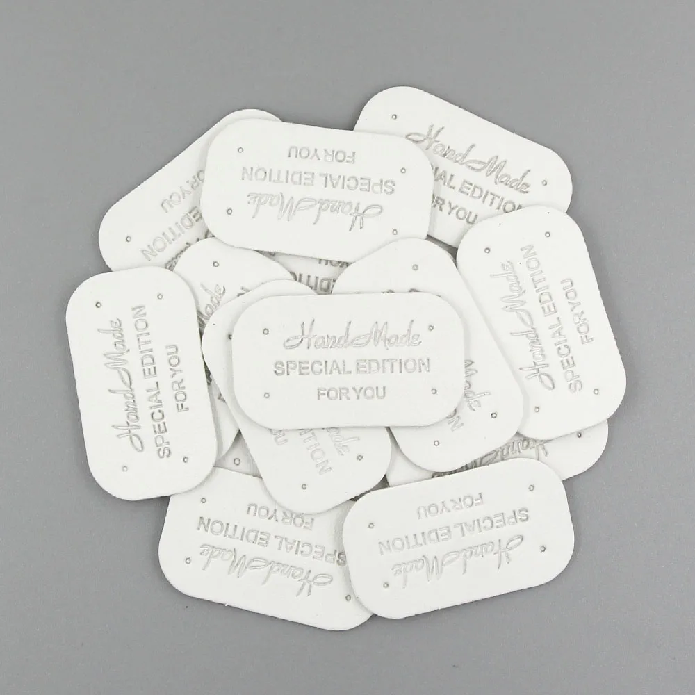 50 шт. кожаные этикетки ручной работы специальное издание для вас с принтом из