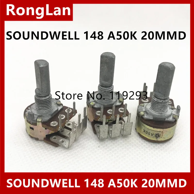 [Белла] SOUNDWELL 148 пар, связанных с A50K потенциометром проводки в изогнутой оси ноги 20 мм-10 шт./партия